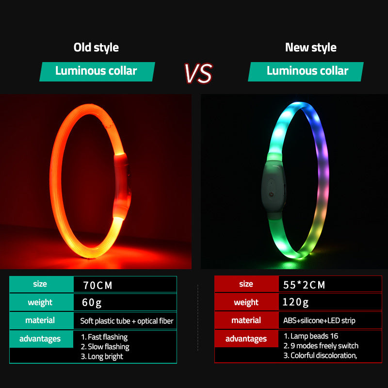 Collier lumineux rechargeable USB