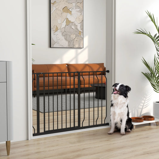 Barrière de sécurité PawHut avec portillon – 75 à 115 cm