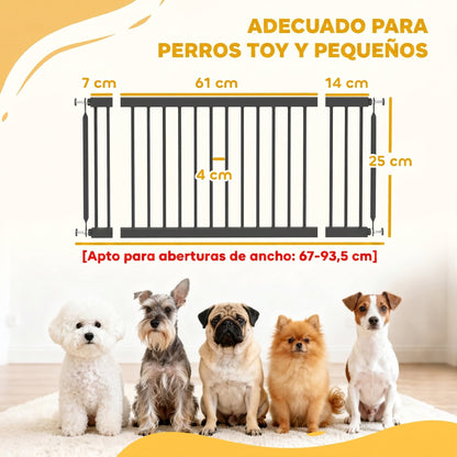 Barrière basse extensible PawHut pour petit chien – 67 à 93,5 cm