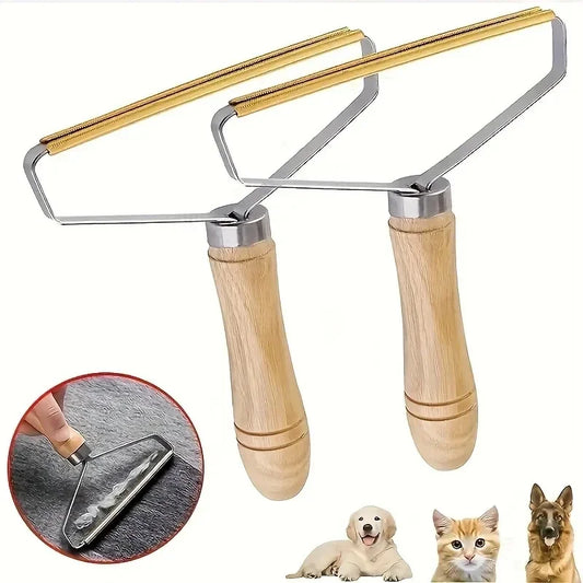 Brosse manuelle en bois pour retirer les poils