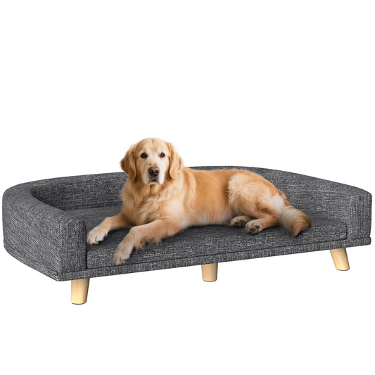 Canapé surélevé pour grand chien PawHut – 98 × 67 cm