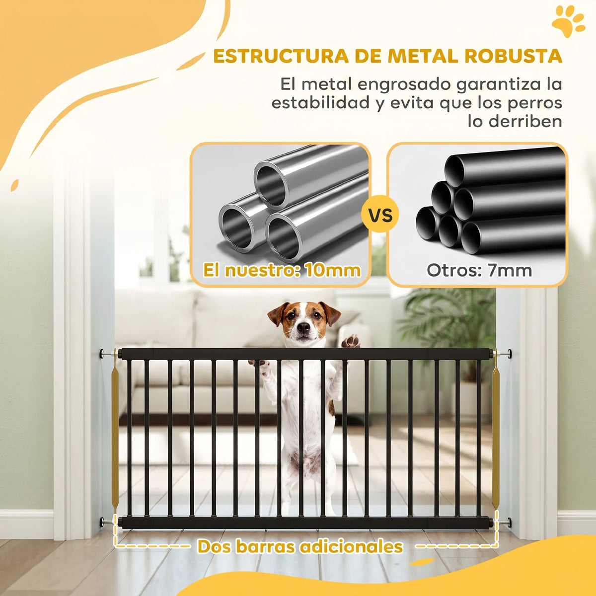 Barrière basse extensible PawHut pour petit chien – 67 à 93,5 cm