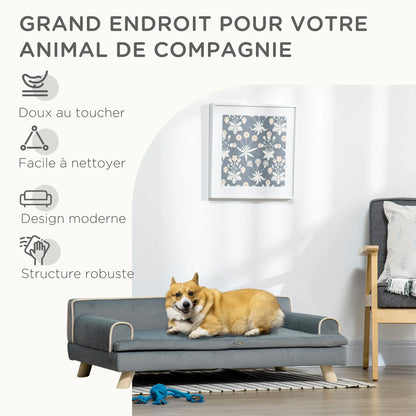 Canapé scandinave PawHut – 100 × 62 cm