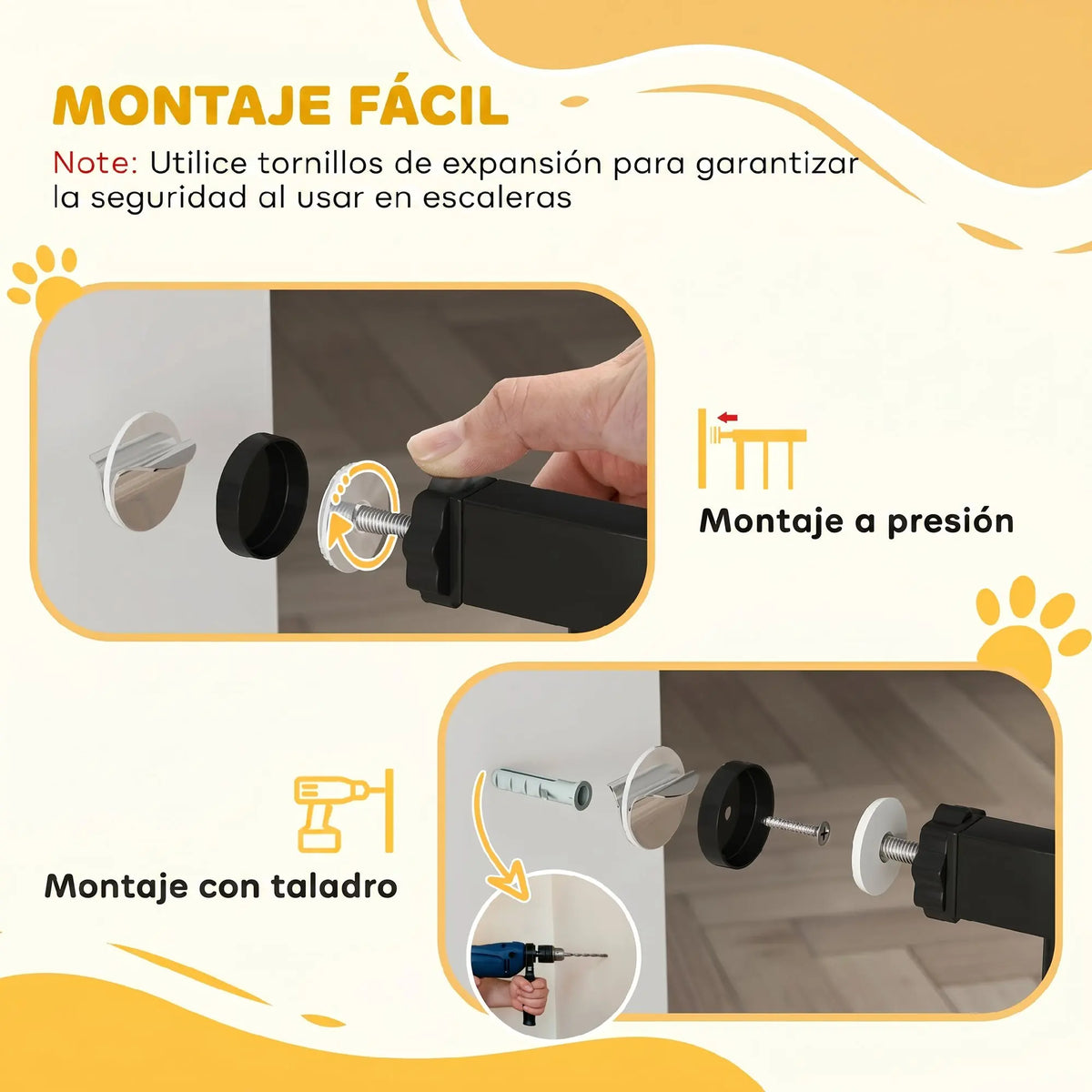 Barrière basse extensible PawHut pour petit chien – 67 à 93,5 cm