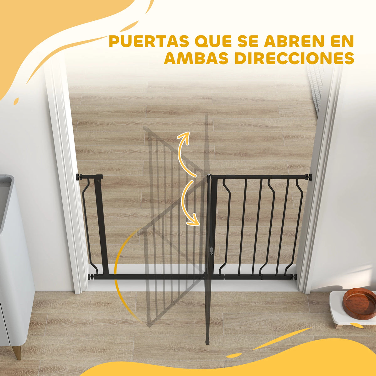 Barrière de sécurité PawHut avec portillon – 75 à 115 cm