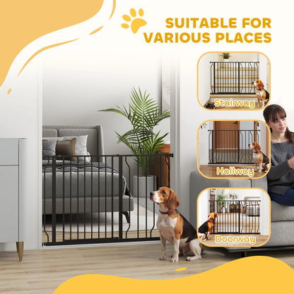 Barrière de sécurité PawHut avec portillon – 75 à 115 cm