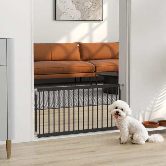Barrière basse extensible PawHut pour petit chien – 67 à 93,5 cm