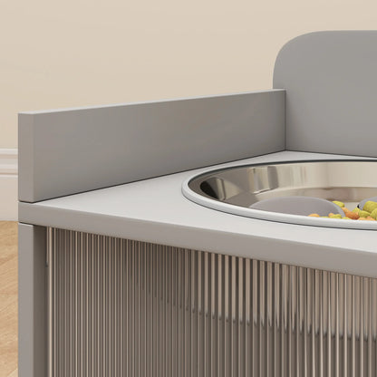 Meuble repas surélevé avec rangement 50 L pour grand chien