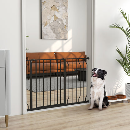 Barrière de sécurité PawHut avec portillon – 75 à 115 cm